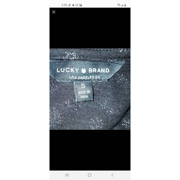 LUCKY BRAND BLACK, BURGUNDY, & WHITE FLORAL BOHO-INSPIRED TUNIC TOP SZ.S EUC. - Picture 4 of 6